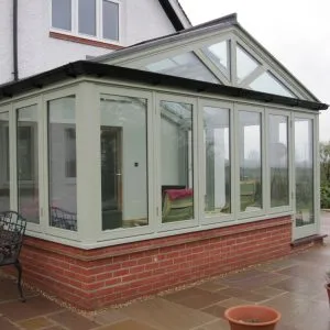Bespoke wooden conservatory by Milland Joinery