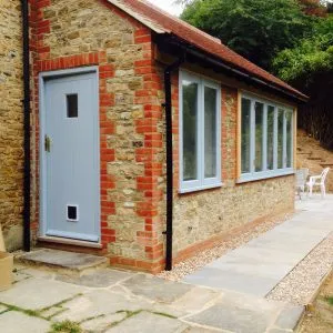 Bespoke wooden door for extension