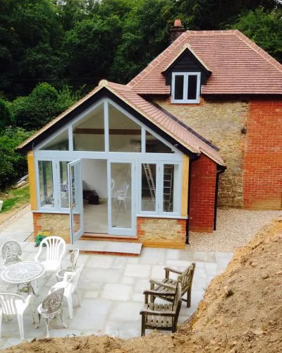 Bespoke wooden windows and doors for extension