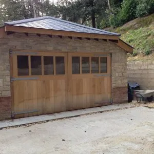 Bespoke wooden garage doors