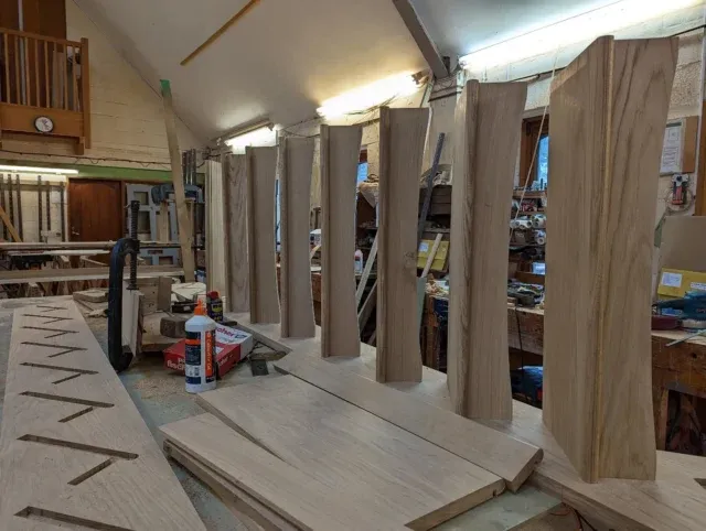It's staircase central here at the moment! We've got a variety of designs on the go which is keeping the guys very busy 🔨 
Fancy a new staircase? Get in touch! 
✉️ info@millandjoinery.co.uk 
.
.
.
#joineryworkshop #joinery #carpentryskills #carpentry #craftmanship #woodskills #oakstaircase #staircases #timber #homeimprovements #homerenovations #stairs