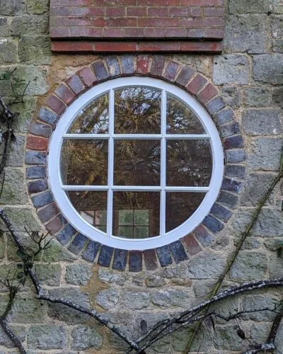 Round window with bars