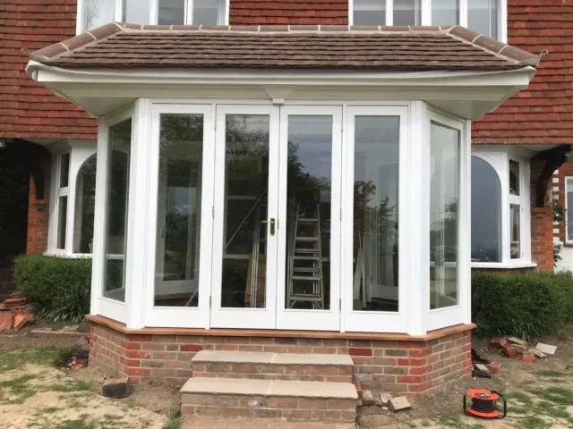 We installed this lovely Orangery, with a hidden lantern, during the summer. The intention was for the Orangery to blend in with the house, as though it has always been there... It definitely worked! It looks in keeping with the property and the area. The views over the South Downs are stunning as well! A great addition. 
.
.
.
#orangery #homeimprovements #joinery #woodwork #carpentry #joineryworkshop #timber #lantern